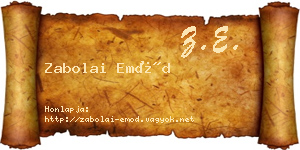 Zabolai Emőd névjegykártya